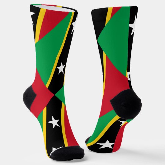 Chaussette Drapeau de Saint-Kitts-et-Nevis (Angulaire)