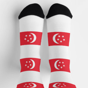 Chaussette Drapeau de Singapour