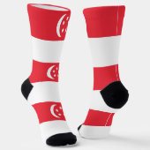 Chaussette Drapeau de Singapour (Angulaire)