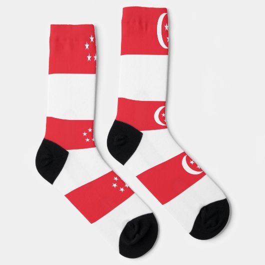 Chaussette Drapeau de Singapour (Droite)