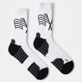 Chaussette Drapeau de sport de course minimal agité (Droite)