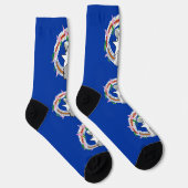 Chaussette Drapeau des Îles Mariannes du Nord (Droite)