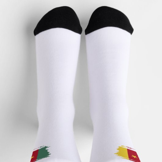 Chaussette drapeau du Cameroun (Haut)