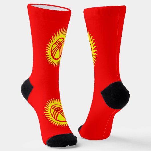 Chaussette Drapeau du Kirghizistan (Angulaire)