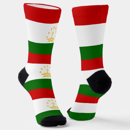 Chaussette Drapeau du Tadjikistan (Angulaire)