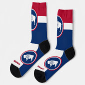 Chaussette Drapeau du Wyoming Patriotic, États-Unis Premium (Gauche)