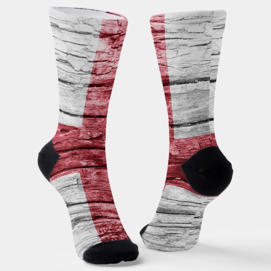 Chaussette Drapeau en bois (Angulaire)