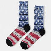 Chaussette Drapeau en bois des États-Unis (Gauche)