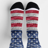 Chaussette Drapeau en bois des États-Unis (Haut)