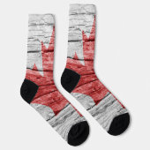 Chaussette Drapeau en bois du Canada (Droite)