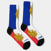 Chaussette Drapeau Français Patriotique, France Durable Premi (Droite)