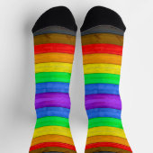 Chaussette Drapeau gay pride inclusif SlipperyJoe ru texturé (Haut)