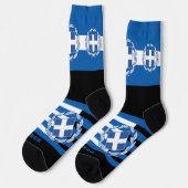 Chaussette Drapeau grec Socsk, Patriotique, BL Durable Grèce (Gauche)