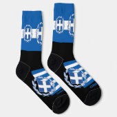 Chaussette Drapeau grec Socsk, Patriotique, BL Durable Grèce (Droite)