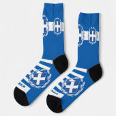 Chaussette Drapeau grec Socsk, Patriotique, Grèce durable (Gauche)