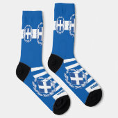 Chaussette Drapeau grec Socsk, Patriotique, Grèce durable (Droite)