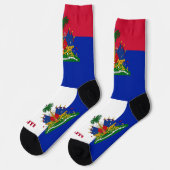 Chaussette Drapeau haïtien Patriotique, Haïti durable Premium (Gauche)