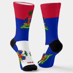 Chaussette Drapeau haïtien Patriotique, Haïti durable Premium