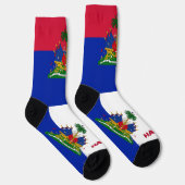 Chaussette Drapeau haïtien Patriotique, Haïti durable Premium (Droite)