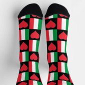Chaussette Drapeau Italien Coeur Motif Italie National Pride (Haut)