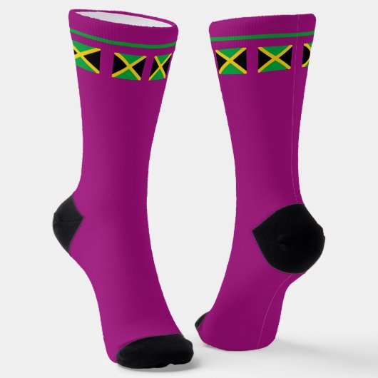 Chaussette Drapeau Jamaïcain Caraïbes Coloré (Angulaire)
