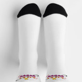 Chaussette Drapeau lesbien coucher de soleil papillon WLW (Haut)