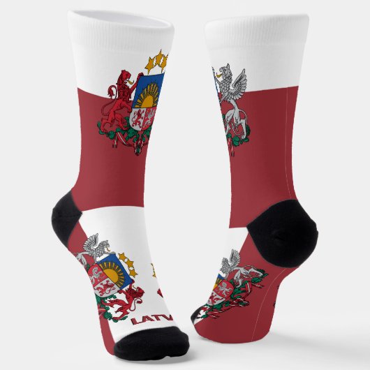 Chaussette Drapeau letton patriotique, durable Lettonie Premi (Angulaire)