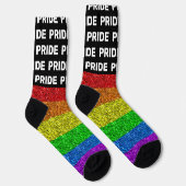 Chaussette Drapeau LGBT parties scintillant éclatante fierté  (Droite)