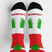 Chaussette Drapeau libanais Patriotique, Liban durable (Haut)