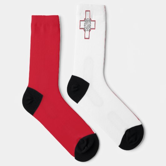 Chaussette Drapeau Malte (Droite)