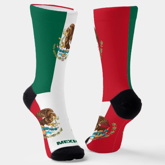Chaussette Drapeau mexicain Patriotique, Mexique durable Prem (Angulaire)