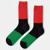 Chaussette Drapeau panafricain, Joyeux Kwanzaa (Gauche)