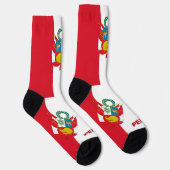 Chaussette Drapeau péruvien Patriotique, Durable Pérou Premiu (Droite)