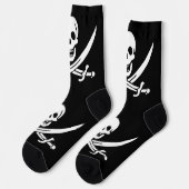 Chaussette Drapeau pirate crâne épées croisées (Gauche)