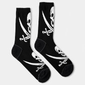 Chaussette Drapeau pirate crâne épées croisées (Droite)