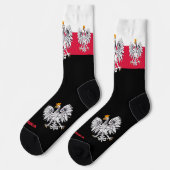 Chaussette Drapeau polonais Chaussettes patriotiques, Pologne (Gauche)
