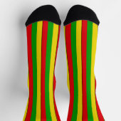 Chaussette Drapeau Rasta Couleurs striées (Haut)