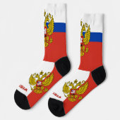 Chaussette Drapeau russe patriotique, Russie durable Premium (Gauche)