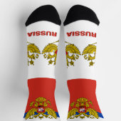 Chaussette Drapeau russe patriotique, Russie durable Premium (Haut)