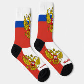 Chaussette Drapeau russe patriotique, Russie durable Premium (Droite)