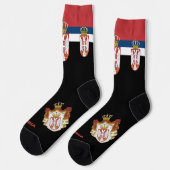 Chaussette Drapeau serbe Chaussettes patriotiques, Serbie dur (Gauche)