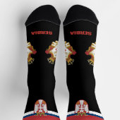 Chaussette Drapeau serbe Chaussettes patriotiques, Serbie dur (Haut)