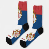 Chaussette Drapeau serbe Patriotique, Serbie durable Premium (Gauche)