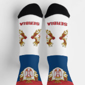 Chaussette Drapeau serbe Patriotique, Serbie durable Premium (Haut)
