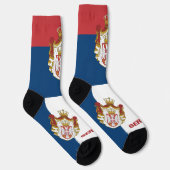 Chaussette Drapeau serbe Patriotique, Serbie durable Premium (Droite)