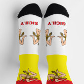 Chaussette Drapeau sicilien Patriotique durable Sicile Premiu (Haut)