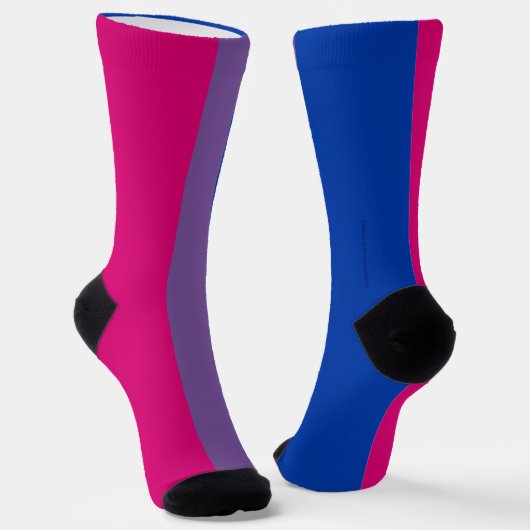 Chaussette Drapeau SlipperyJoe's Bisexual Pride lavande-rose (Angulaire)