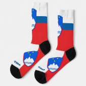 Chaussette Drapeau slovène Patriotique, Durable Slovénie (Gauche)
