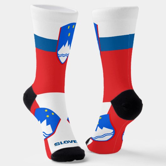 Chaussette Drapeau slovène Patriotique, Durable Slovénie (Angulaire)