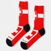 Chaussette Drapeau suisse patriotique, Suisse durable (Gauche)